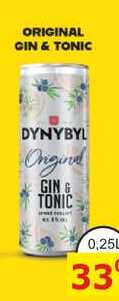 DYNYBYL ORIGINAL GIN & TONIC 0,25l míchaný drink, plech