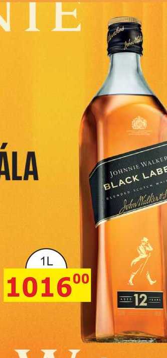 Johnnie Walker Black label 12ti letá skotská whisky 1l