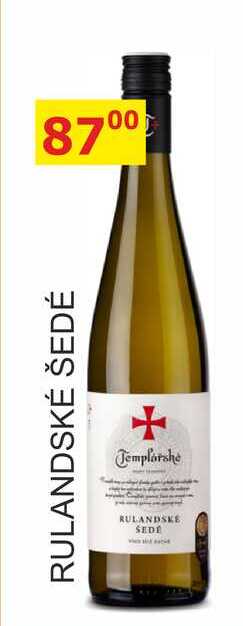 TEMPLÁŘSKÉ SKLEPY 0,75L RULANDSKÉ ŠEDÉ 