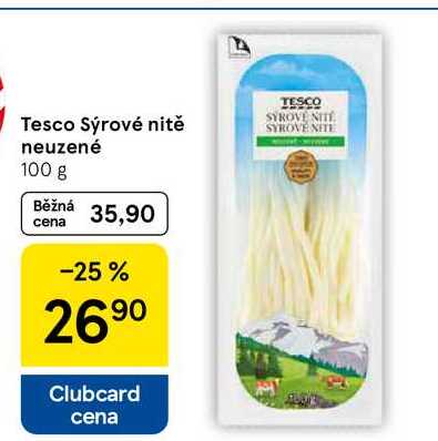 Tesco Sýrové nitě neuzené, 100 g 