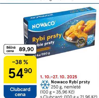Nowaco Rybí prsty, 250 g, nemleté