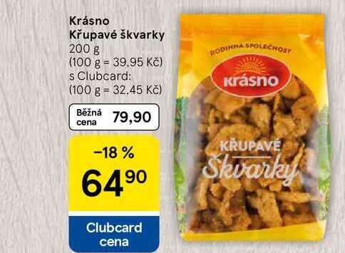 Krásno Křupavé škvarky, 200 g  