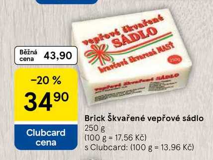 Brick Škvařené vepřové sádlo, 250 g 