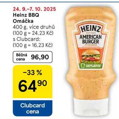 Heinz BBQ Omáčka, 400 g 