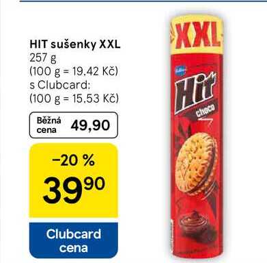 HIT sušenky XXL, 257 g 