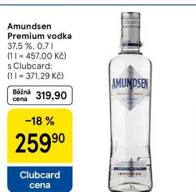 Amundsen Premium vodka 37,5 %, 0.7 l