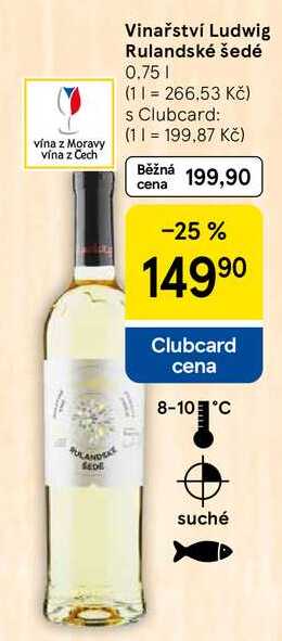 Vinařství Ludwig Rulandské šedé, 0.75 l