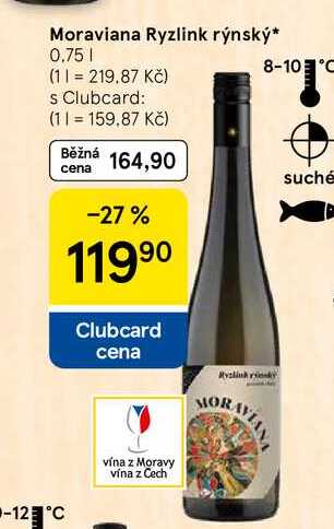 Moraviana Ryzlink rýnský, 0.75 l