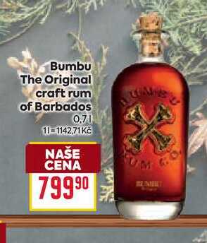 Bumbu The Original craft rum of Barbados 0,7l