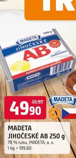 MADETA JIHOČESKÉ AB 250 g 78 % tuku