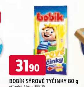 BOBÍK SÝROVÉ TYČINKY 80 g 