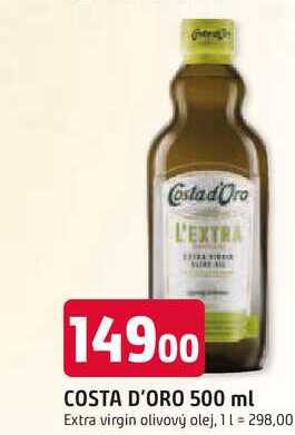 COSTA D'ORO 500 ml Extra virgin olivový olej