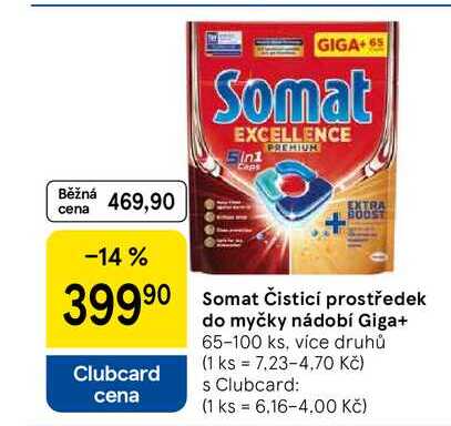 Somat Čisticí prostředek do myčky nádobí Giga+, 65-100 ks, více druhů