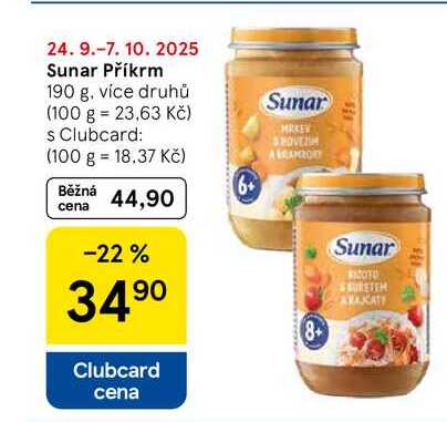 Sunar Příkrm, 190 g, více druhů  