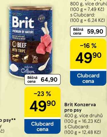 Brit Konzerva pro psy, 400 g, více druhů 