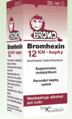 Bromhexin KM 12 mg/ml perorální kapky, roztok 30 ml