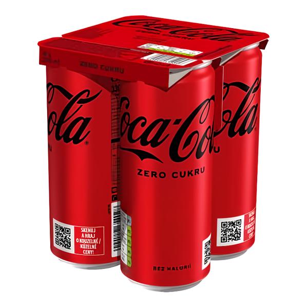 Coca-Cola zero multipack, plech 4x0,33l