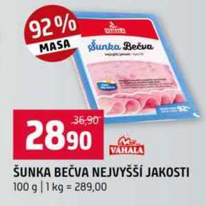 ŠUNKA BEČVA NEJVYŠŠÍ JAKOSTI 100 g