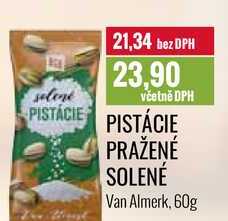 PISTÁCIE PRAŽENÉ SOLENÉ 60g 