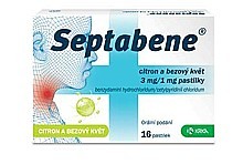 Septabene citron a bezový květ 3 mg/1 mg pastilky 16 pastilek