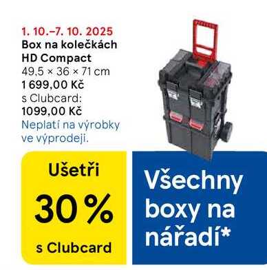Box na kolečkách HD Compact, 49.5 x 36 x 71 cm  