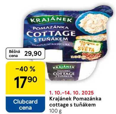 Krajánek Pomazánka cottage s tuňákem, 100 g 