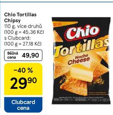 Chio Tortillas Chipsy, 110 g, více druhů 