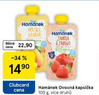 Hamánek Ovocná kapsička, 100 g, více druhů 