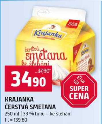 KRAJANKA ČERSTVÁ SMETANA 250 ml