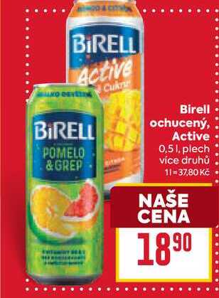 Birell ochucený, Active 0,51, plech 