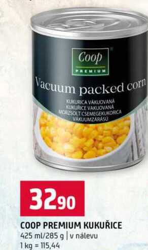 COOP PREMIUM KUKUŘICE 425 ml/285 g