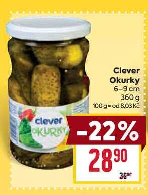 Clever Okurky 6-9 cm 360 g