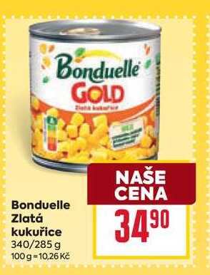 Bonduelle Zlatá kukuřice 340/285 g 