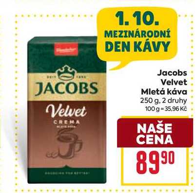 Jacobs Velvet Mletá káva 250 g