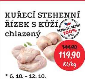 KUŘECÍ STEHENNÍ ŘÍZEK S KŮŽÍ chlazený 1kg