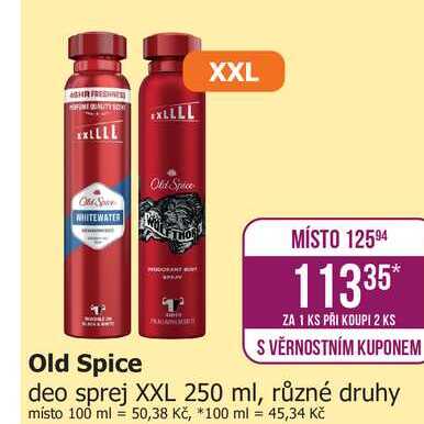Old Spice Deodorant ve spreji 250ml, vybrané druhy