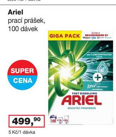 Ariel prací prášek, 100 dávek 