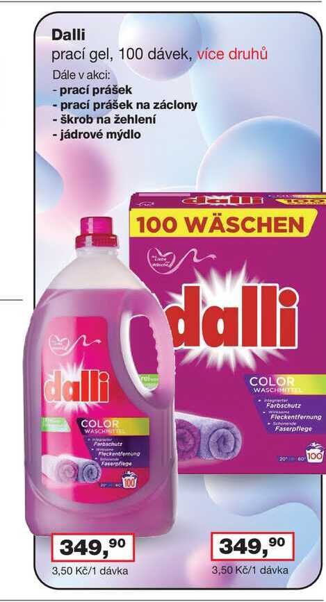 Dalli prací gel, 100 dávek, více druhů