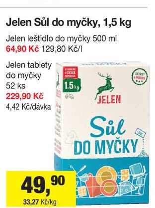 Jelen Sůl do myčky, 1,5 kg J