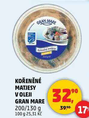 KOŘENĚNÉ MATJESY V OLEJI GRAN MARE, 200 g