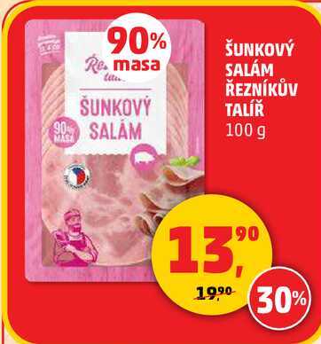 ŠUNKOVÝ SALÁM ŘEZNÍKŮV TALÍŘ, 100 g