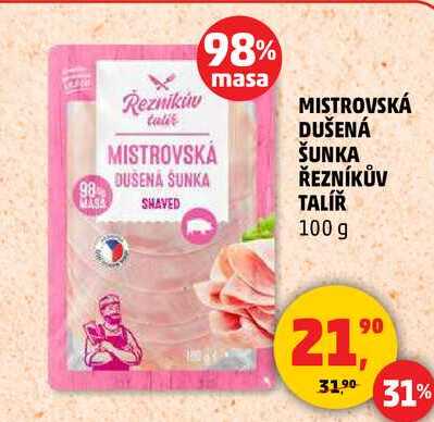 MISTROVSKÁ DUŠENÁ ŠUNKA ŘEZNÍKŮV TALÍŘ, 100 g