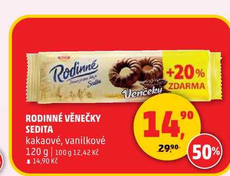 RODINNÉ VĚNEČKY SEDITA, 120 g
