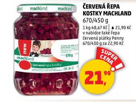ČERVENÁ ŘEPA KOSTKY MACHLAND, 670 g