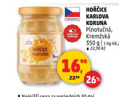 HOŘČICE KARLOVA KORUNA, 350 g 