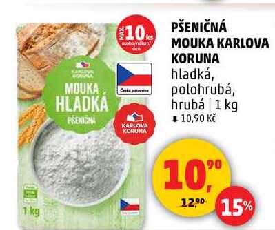 PŠENIČNÁ MOUKA KARLOVA KORUNA, 1 kg
