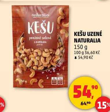 KEŠU UZENÉ NATURALIA, 150 g