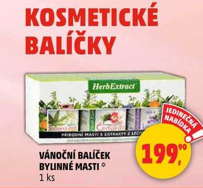 VÁNOČNÍ BALÍČEK BYLINNÉ MASTI, 1 ks 