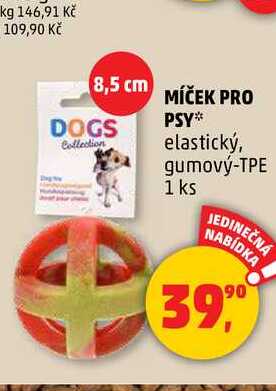MÍČEK PRO PSY, 1 ks 
