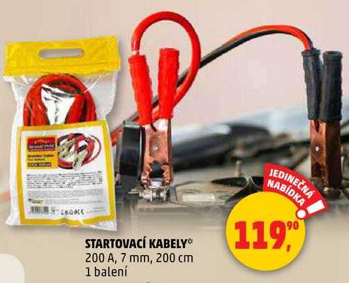STARTOVACÍ KABELY, 1 balení 
